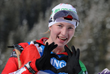 Дарья Домрачева одержала победу в гонке преследования