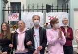 В Москве у посольства Белоруссии люди встали в «цепь солидарности»