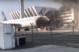 Возгорание самолёта в аэропорту Франкфурта попало на видео