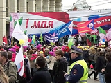 На шествие профсоюзов на Красную площадь вышло 80 тыс человек
