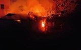 В Курской области на бывшем спирзаводе произошел пожар после атаки беспилотника