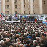 В Тбилиси возобновился митинг оппозиционеров