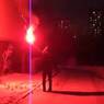 В интернете появилась видеозапись ночного погрома у посольства РФ в Киеве