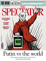 На обложке журнала Spectator встретились Путин с RT и «Родина-мать зовёт»