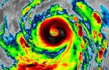 Появилось видео «самого сильного урагана на Земле» из космоса