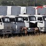 Первые грузовики с гумпомощью из РФ пересекли границу Украины