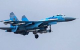 В Сети появилось видео с места падения Су-27 на Украине