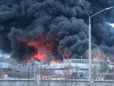 В сети появились кадры пожара на заводе "Красмаш" в Красноярске