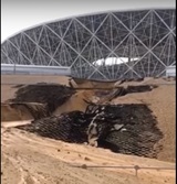 В Волгограде ливнем размыло стадион, построенный к ЧМ-2018