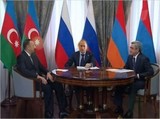Главы РФ, Армении и Азербайджана приступили к обсуждению Карабаха