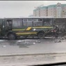 Грузовик протаранил колонну военных автобусов на Новорижском шоссе в Подмосковье