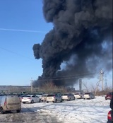 В Шахтах после взрыва горит завод "Авангард"