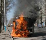 В Алтайском крае загорелся автобус со школьниками на борту