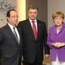 Меркель, Порошенко и Олланд призвали прекратить огонь в Донбассе