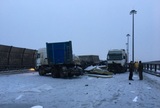 В Петербурге столкнулись двенадцать автомобилей