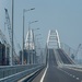 Один из фрагментов железнодорожной части Крымского моста упал в море