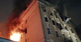 В сети появилось видео с места пожара на Никитском бульваре
