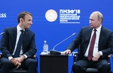 Владимир Путин встретился во Франции с Эмануэлем Макроном