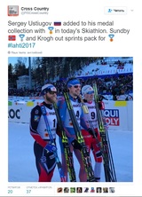 Чемпионом мира по скиатлону стал российский спортсмен