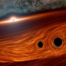 Ученые впервые увидели вспышку от столкновения двух черных дыр