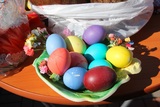 Куры снесли на Пасху цветные яйца