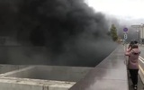 Автобус загорелся после ДТП в тоннеле в Москве