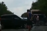 В сети появилось видео с места ДТП с участием автомобилей службы охраны Зеленского